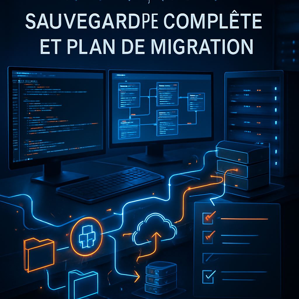 Résiliation hébergement PrestaShop : sauvegarde complète et plan de migration