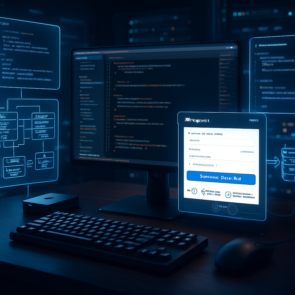 Écran d'ordinateur affichant du code et une interface de checkout PrestaShop.