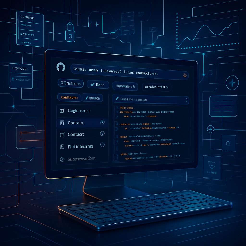Interface de recherche sur GitHub avec des filtres et qualificateurs.