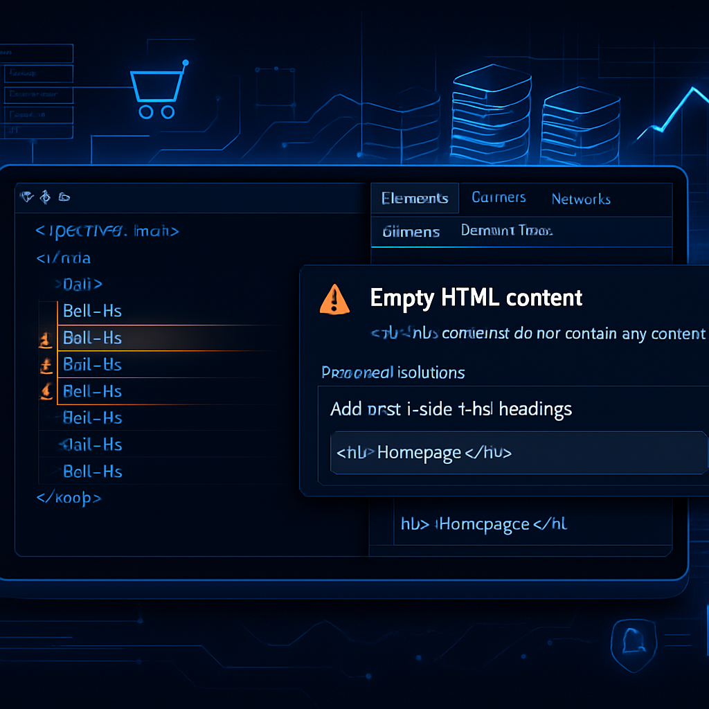 Contenu HTML vide : diagnostic des balises H1-H6 et correctifs