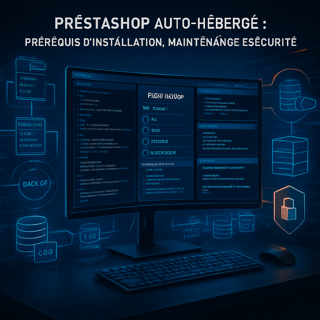 PrestaShop auto-hébergé : prérequis d’installation, maintenance et sécurité