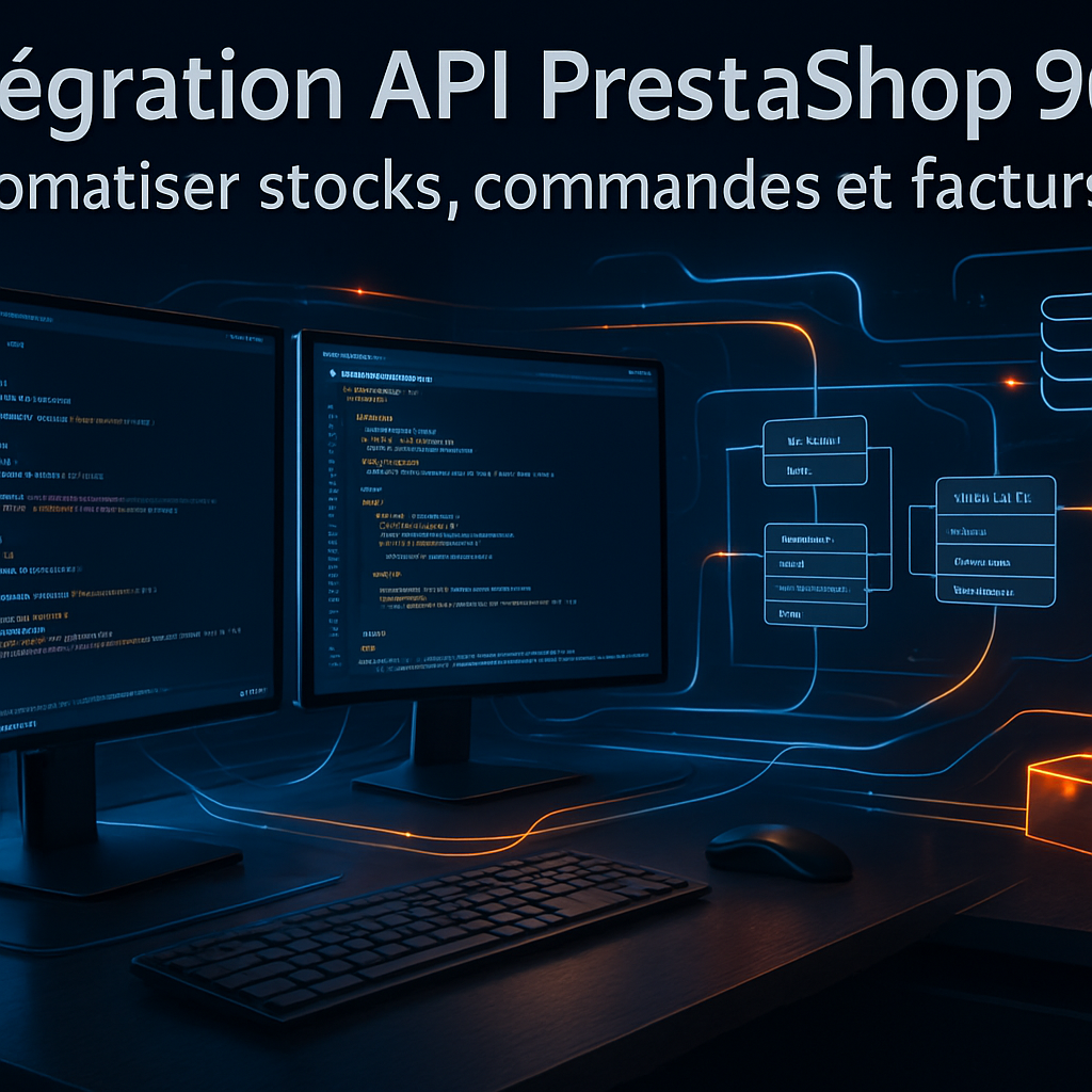 Intégration API PrestaShop 9 : automatiser stocks, commandes et facturation