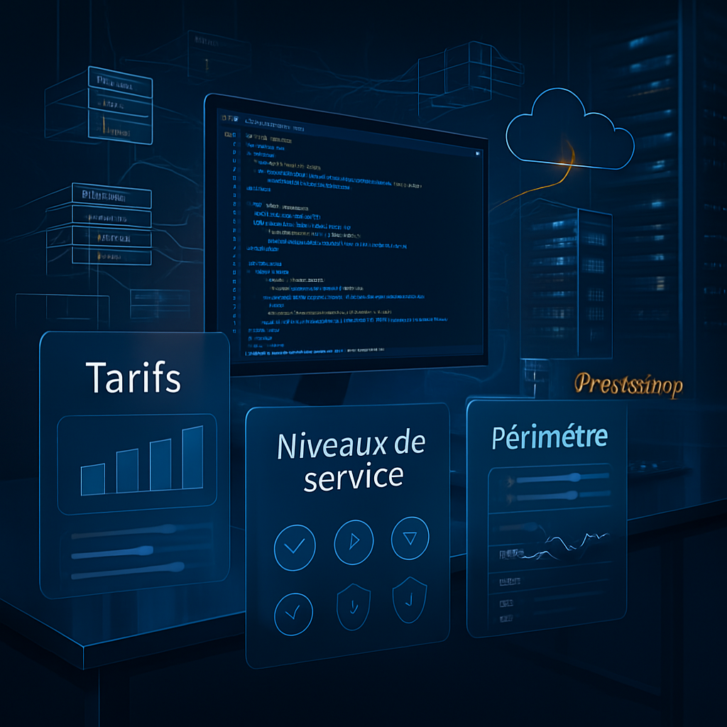 PrestaShop maintenance : tarifs, niveaux de service et périmètre