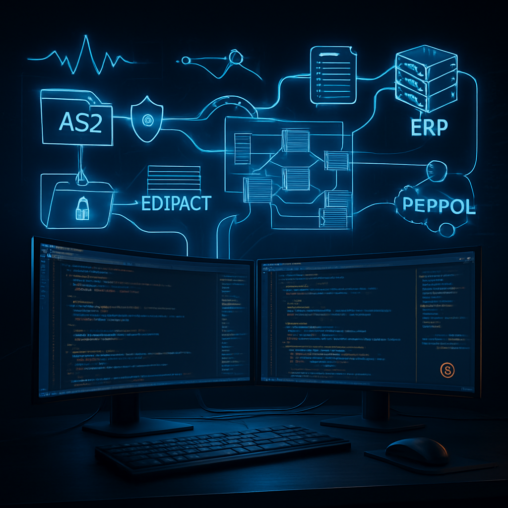 Intégration ERP : standards EDI, EDIFACT, AS2, SFTP et PEPPOL