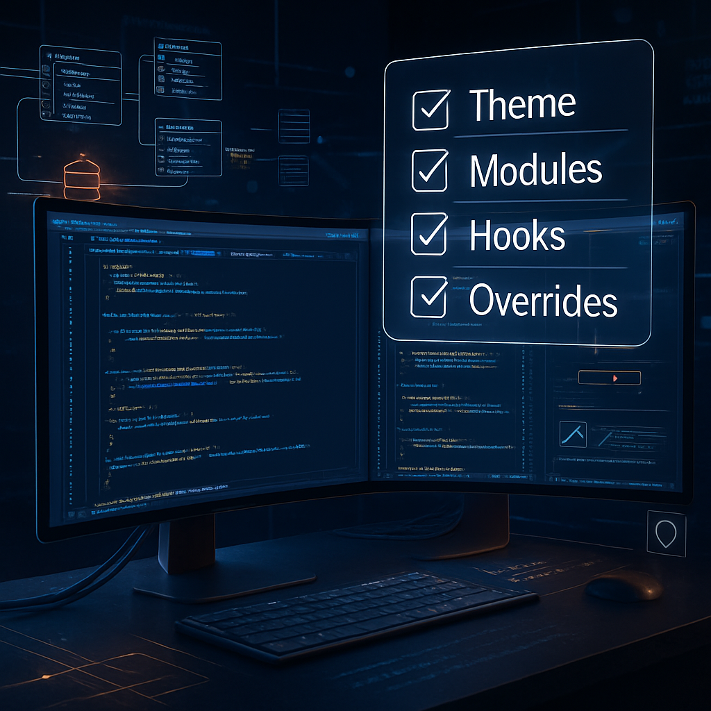 Migration PrestaShop : checklist d’audit thème, modules, hooks et overrides