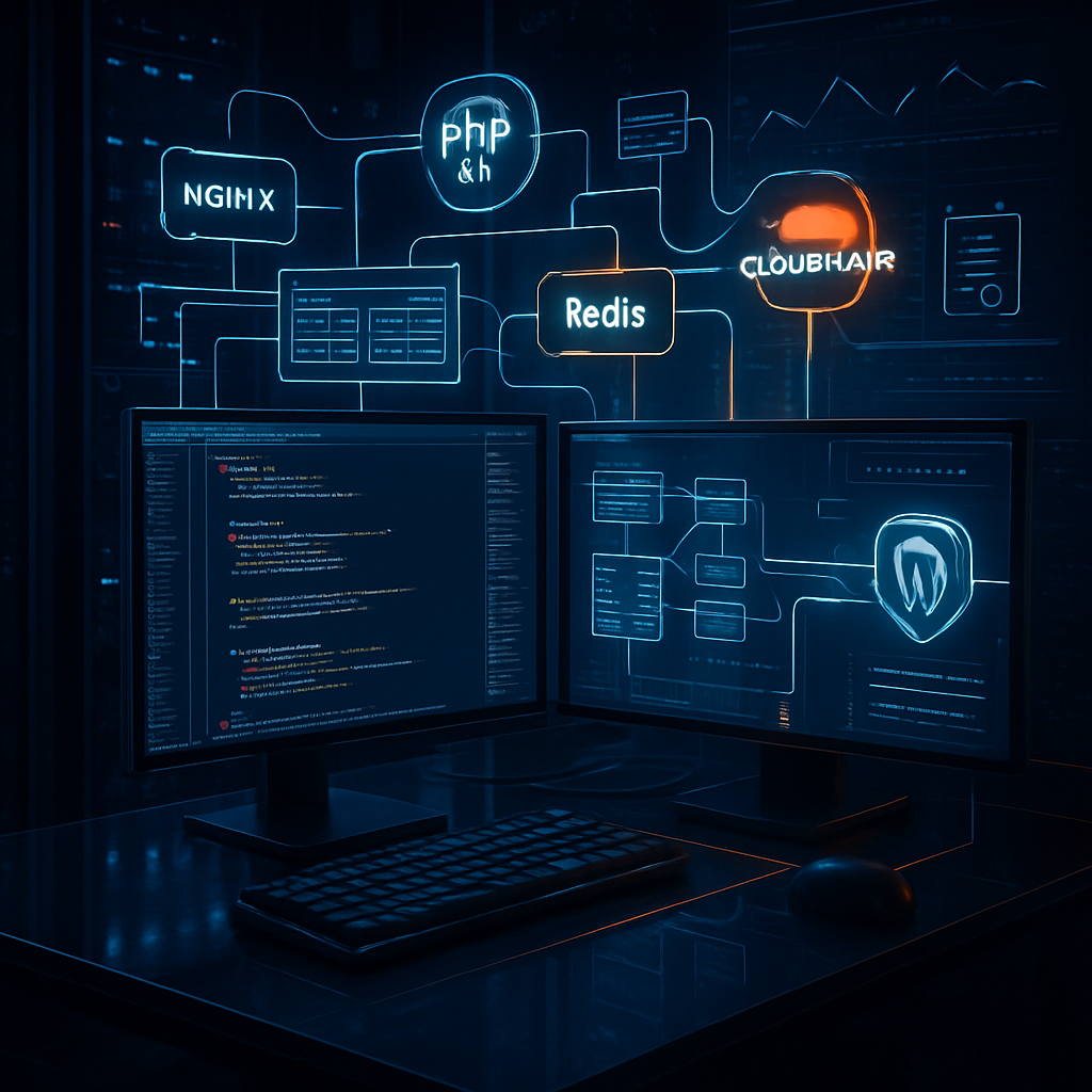 Hébergement WordPress géré : Nginx PHP 8.4 Redis et Cloudflare